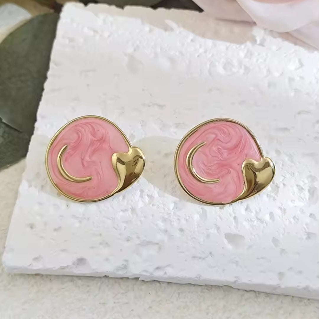 Blush Heart Earrings