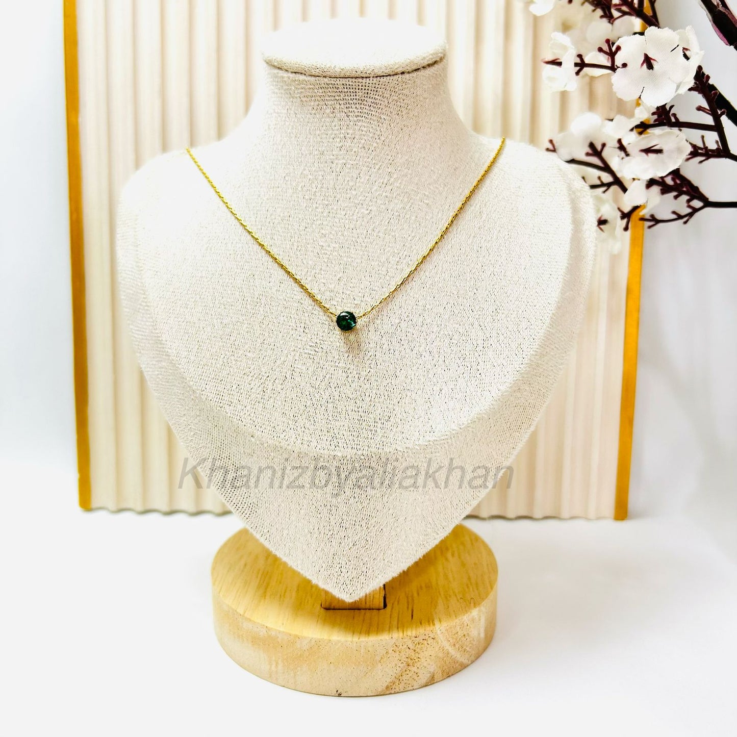 Dainty Emerald Pendant