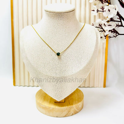 Dainty Emerald Pendant