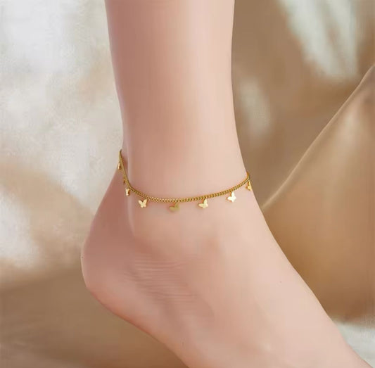 Butterfly anklet