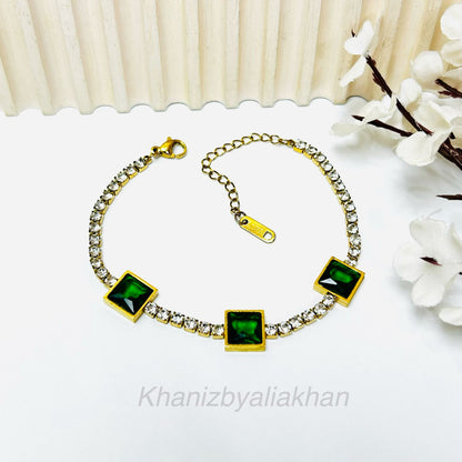 Emerald Ice Tennis Bracelet