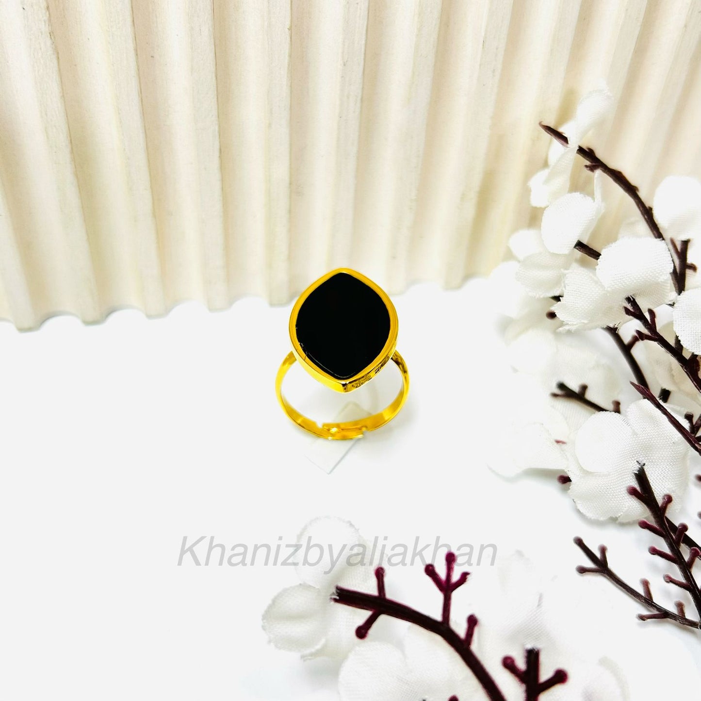 Black Marquise Ring