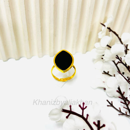 Black Marquise Ring