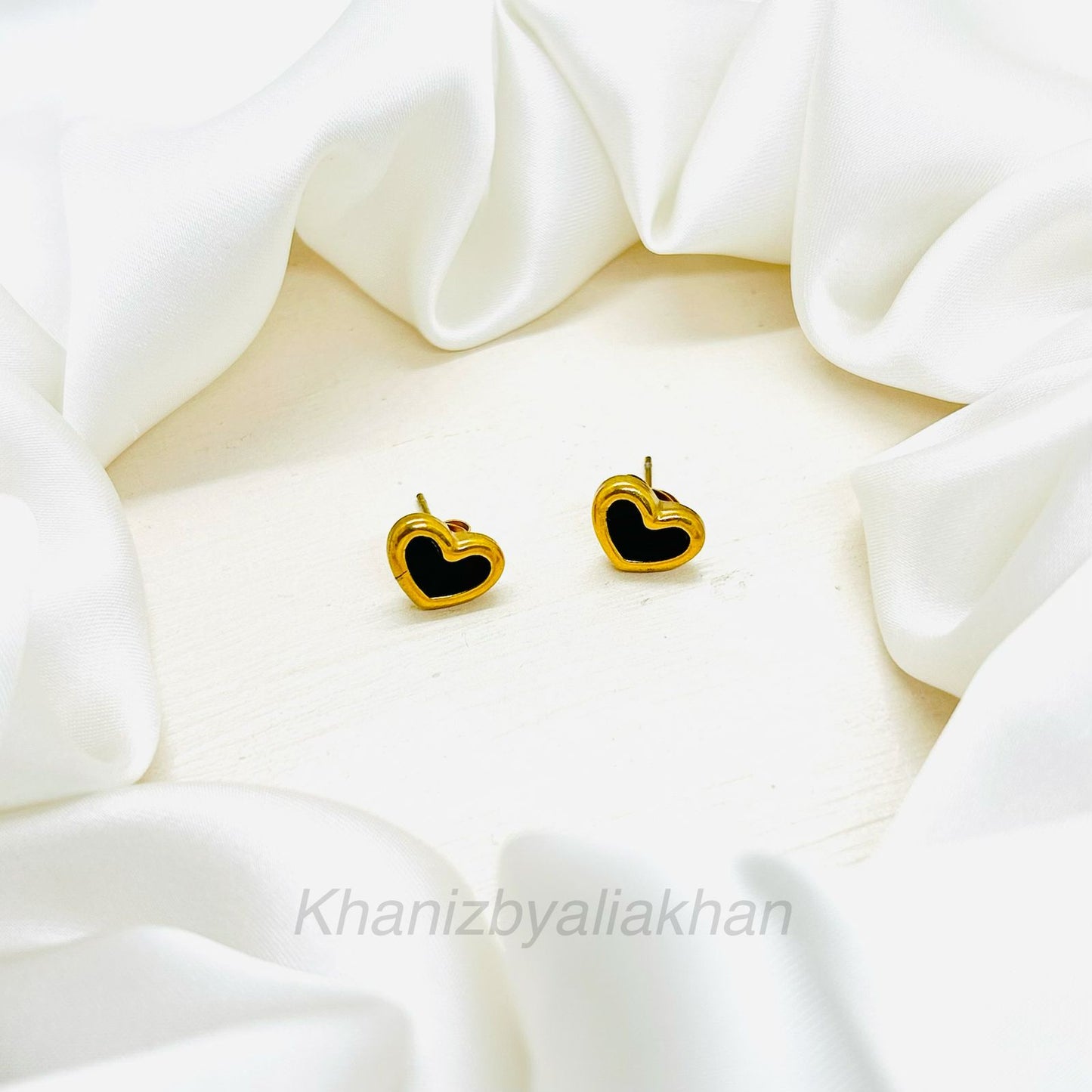 Black Heart Earrings