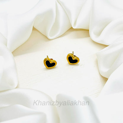 Black Heart Earrings