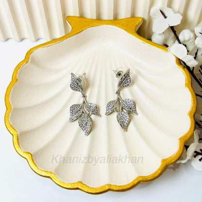 Sparkle Leafy Earrings