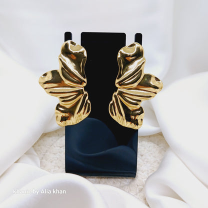 Golden Petal Earrings