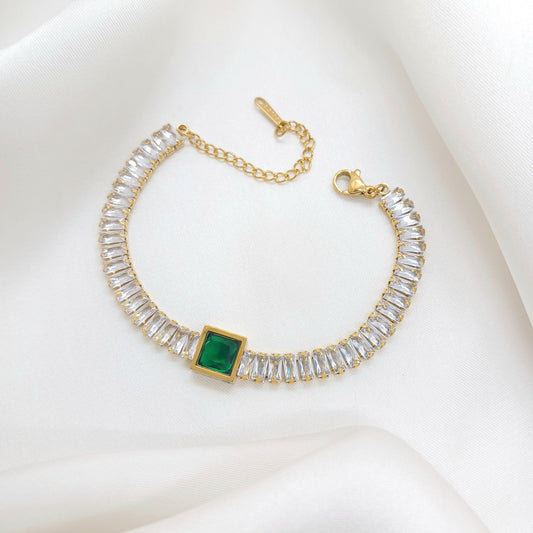Emerald Ice Tennis Bracelet
