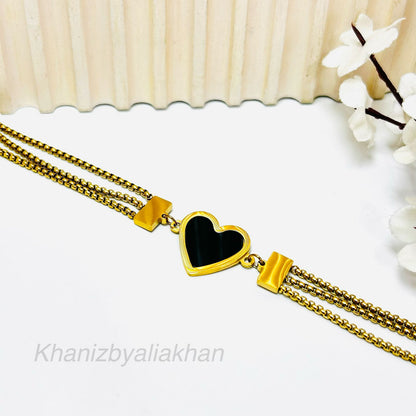 Heart Triple Layer Bracelet