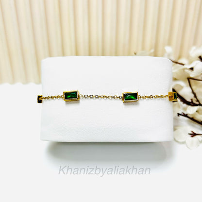 Dainty Emerald Bracelet