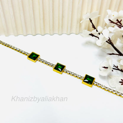 Emerald Ice Tennis Bracelet