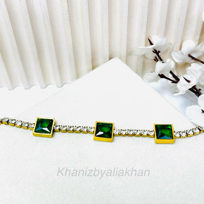 Emerald Ice Tennis Bracelet