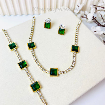 Emerald Ice Tennis Set