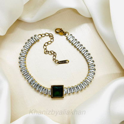 Emerald Ice Tennis Bracelet