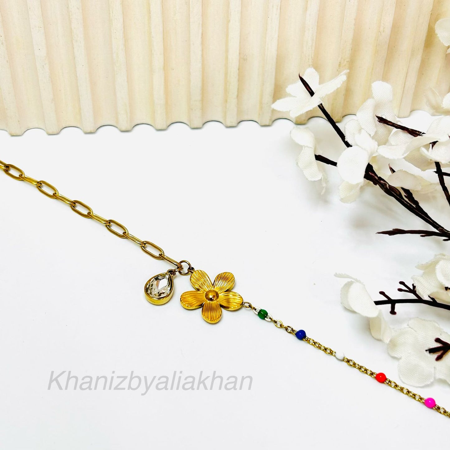 Flower Charm Bracelet