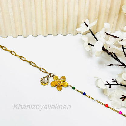 Flower Charm Bracelet