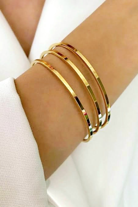 Plan Stainless Steel Bangles