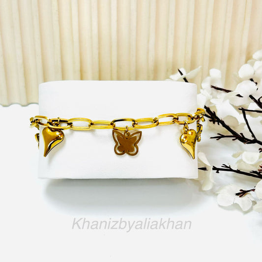 Lovely Butterfly Charm Bracelet
