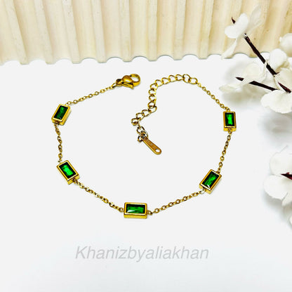 Dainty Emerald Bracelet
