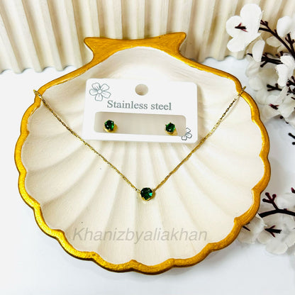 Dainty Emerald Set