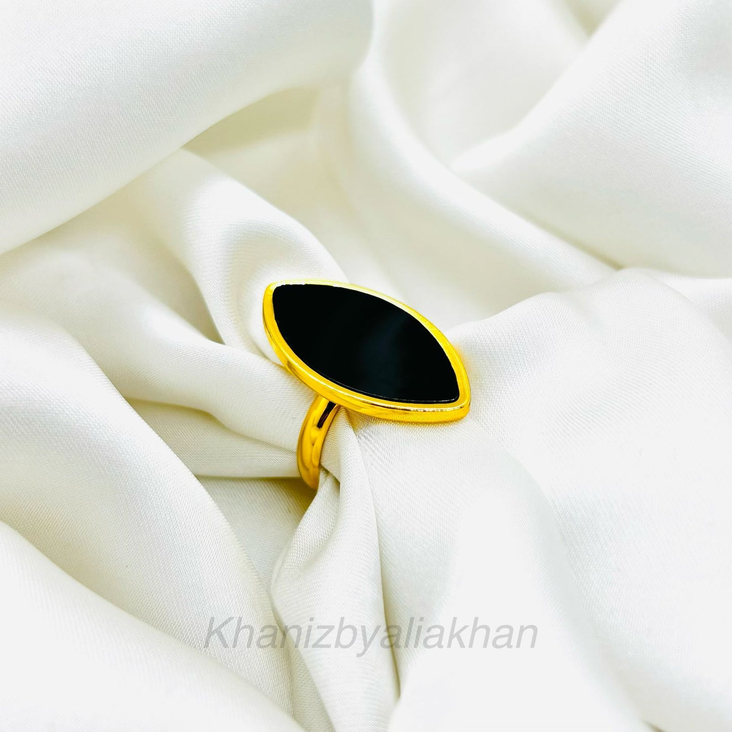 Black Marquise Ring