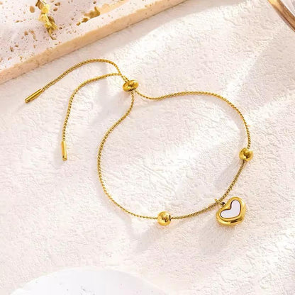 White Heart Bracelet