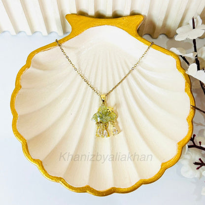 Soft Mint Raincloud Pendant
