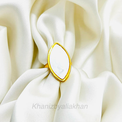 White Marquise Ring