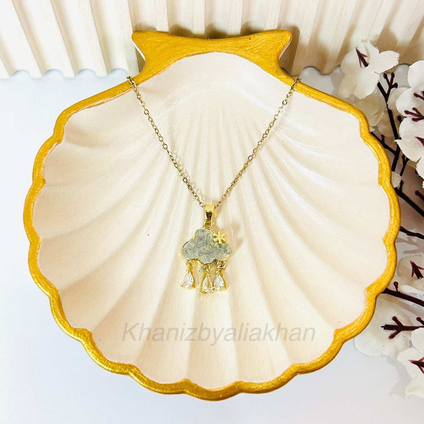 Soft Sky Raincloud Pendant