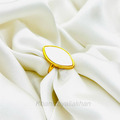 White Marquise Ring