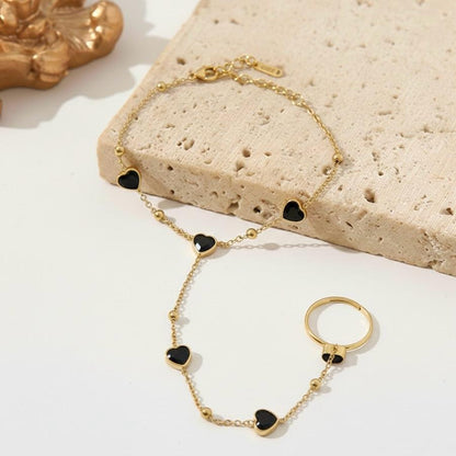 Black Heart Handchain