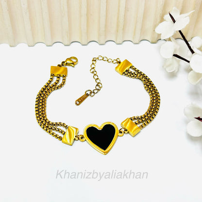 Heart Triple Layer Bracelet