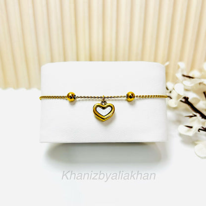 White Heart Bracelet